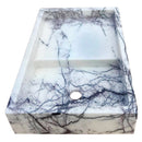 New York Marble Wall-mount Bathroom Sink Polished (W)16" (L)24" (H)5" side view