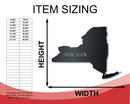 Metal New York Wall Art - Custom Metal US State Sign - 14 Color Options