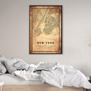 New York Vintage Map Canvas