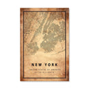 New York Vintage Map Canvas