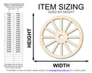Unfinished Wood Wagon Wheel Shape | Rustic Farmhouse | DIY Craft Cutout | Up to 24"
