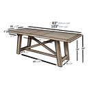 Newberry Rectangular Dining Table, Weathered Natural