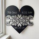 Custom Metal Wall Art - Personalized Newborn Name Sign