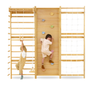 Walnut Modular | Swedish Ladder Jungle Gym - 79" Height - Wall Mounted