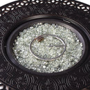 Aluminum 44-in Round Propane Fire Table with Beads, Covers and Lid