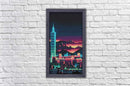 Night Skyscraper WD2336 14.9 x 27.6 inches Wizardi Diamond Painting Kit