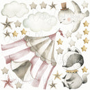 Circus Fun Bunny and Friends - Fabric Nursery Wall Art Decals