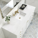 James Martin Chicago 60" Single Bathroom Vanity, Glossy White