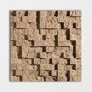 Noce Rock Face 1x1 Travertine Mosaics 12 5/8x12 5/8