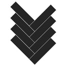 Noir Matte Herringbone Ceramic Mosaics 10x13