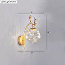 DecorBites™ Nordic Ball Wall Mount LED Glass Stairs Sconce Light with Antler Decor - Starry Illumination