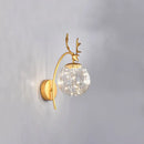 DecorBites™ Nordic Ball Wall Mount LED Glass Stairs Sconce Light with Antler Decor - Starry Illumination