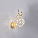 DecorBites™ Nordic Ball Wall Mount LED Glass Stairs Sconce Light with Antler Decor - Starry Illumination