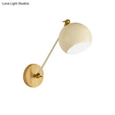 DecorBites™ Nordic Metallic Wall Lamp with Adjustable Spherical Shade for Boutique - 1-Bulb Wall Light
