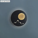 Nordic black white grey mountain wall light – bedroom fixture