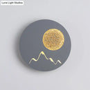 Nordic black white grey mountain wall light – bedroom fixture