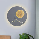 Nordic black white grey mountain wall light – bedroom fixture