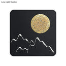 Nordic black white grey mountain wall light – bedroom fixture
