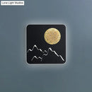 Nordic black white grey mountain wall light – bedroom fixture