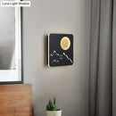 Nordic black white grey mountain wall light – bedroom fixture