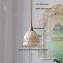 Nordic brass and ribbed glass pendant light fixture kitchen hanging lamp