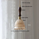 Nordic brass and ribbed glass pendant light fixture kitchen hanging lamp