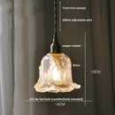 Nordic brass and ribbed glass pendant light fixture kitchen hanging lamp