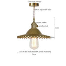 Nordic brass glass flounce led pendant light for dining room