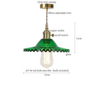 Nordic brass glass flounce led pendant light for dining room