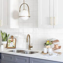 Nordic brass glass globe pendant light for kitchen dining room