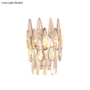 DecorBites™ Nordic Chrome Sconce Light with Crystal Teardrop Shade - 1 Light Wall Mount for Living Room