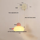 Nordic cream & blush pink glass wall light fixture bedroom lamp
