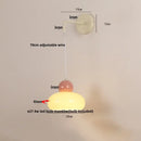 Nordic cream & blush pink glass wall light fixture bedroom lamp