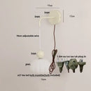 Nordic cream & blush pink glass wall light fixture bedroom lamp