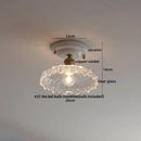 Nordic cream ceramic led ceiling light bedroom glass dome fixture