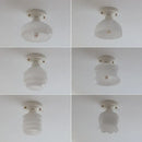 Nordic cream ceramic led ceiling light bedroom glass dome fixture