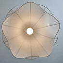 Nordic cream fabric led pendant light bedroom petal chandelier