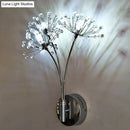 DecorBites™ Nordic Creative Crystal Flower Dandelion Wall Lamps for Bathroom Bedroom Bedside Lamp Living Room