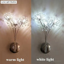 DecorBites™ Nordic Creative Crystal Flower Dandelion Wall Lamps for Bathroom Bedroom Bedside Lamp Living Room