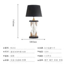 Nordic crystal table lamp for bedroom with brass accents