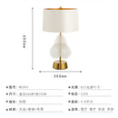 Nordic crystal table lamp for bedroom with brass accents