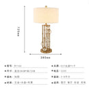 Nordic crystal table lamp for bedroom with brass accents