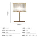 Nordic crystal table lamp for bedroom with brass accents