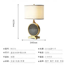 Nordic crystal table lamp for bedroom with brass accents
