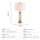 Nordic crystal table lamp for bedroom with brass accents