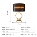 Nordic crystal table lamp for bedroom with brass accents