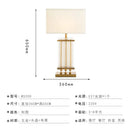Nordic crystal table lamp for bedroom with brass accents