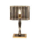 Nordic crystal table lamp for bedroom with brass accents