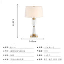 Nordic crystal table lamp for bedroom with brass accents