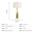 Nordic crystal table lamp for bedroom with brass accents